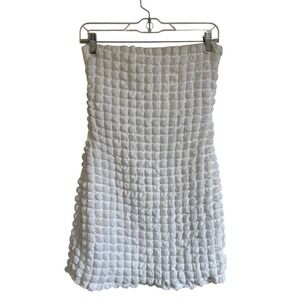 Bittersweet White Strapless Mini Dress Textured Party Cocktail‎ Summer Size M